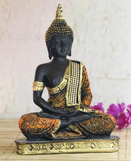 Black Meditating Buddha Idol